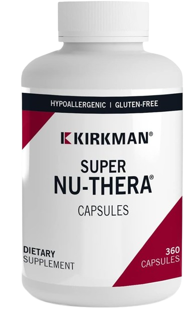 Kirkman - Super Nu-Thera - 360 Capsules - Comprehensive Multivitamin - With Vitamin B6 & Magnesium Content - Hypoallergenic