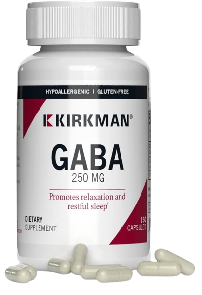 Kirkman - GABA 250 mg - 150 Capsules - Supports Relaxation - Promotes Restful Sleep - Hypoallergenic