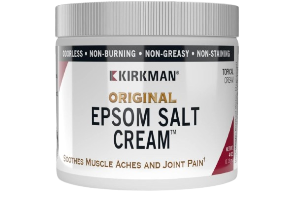 Kirkman – Epsom Salt Cream – 4oz Cream – Gluten Free – Casein Free