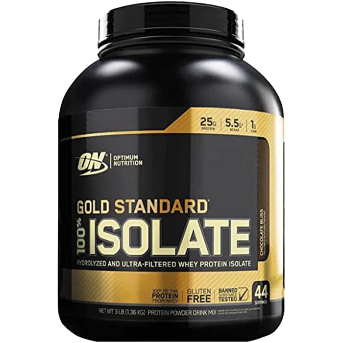 Gold Standard 100% Hydrolyzed and Ultra-Filtered Whey Protein Isolate - Chocolate Bliss (3 Lbs. / 44 Servings)