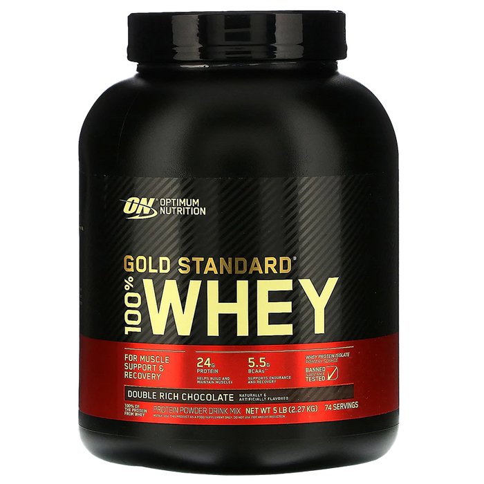 Gold Standard 100% Whey Protein - Double Rich Chocolate (5 Lbs. / 74 Servings)