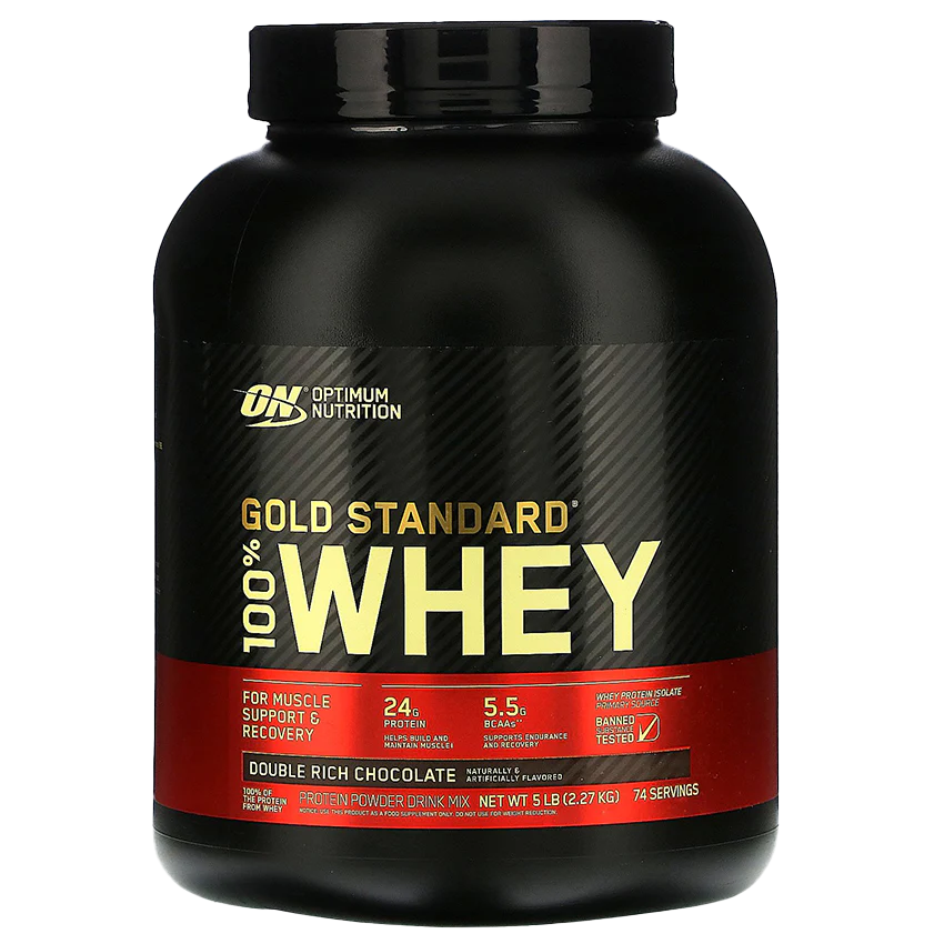 Gold Standard 100% Whey Protein - Double Rich Chocolate (5 Lbs. / 74 Servings)