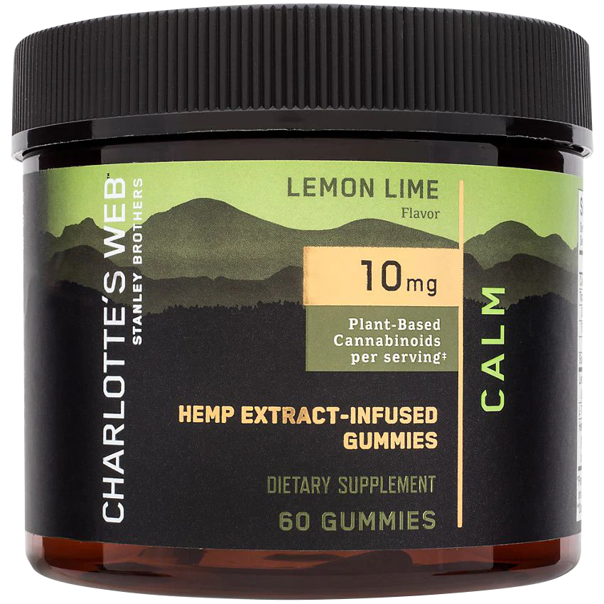 Hemp Extract Gummies for Calm Support - 10MG - Lemon Lime (60 Gummies)