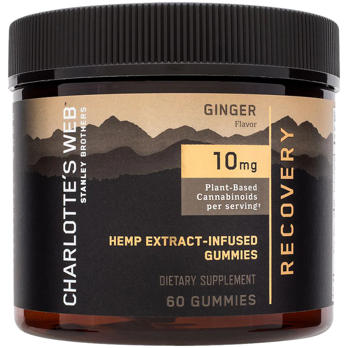 Hemp Extract Gummies for Recovery Support - 10MG - Ginger (60 Gummies)