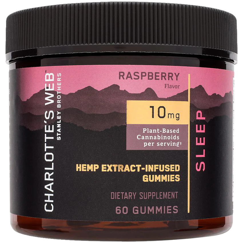 Hemp Extract Gummies for Sleep Support - 10MG - Raspberry (60 Gummies)