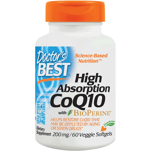 High Absorption CoQ-10 with BioPerine - Vegan - 200 MG (60 Vegetarian Softgels)