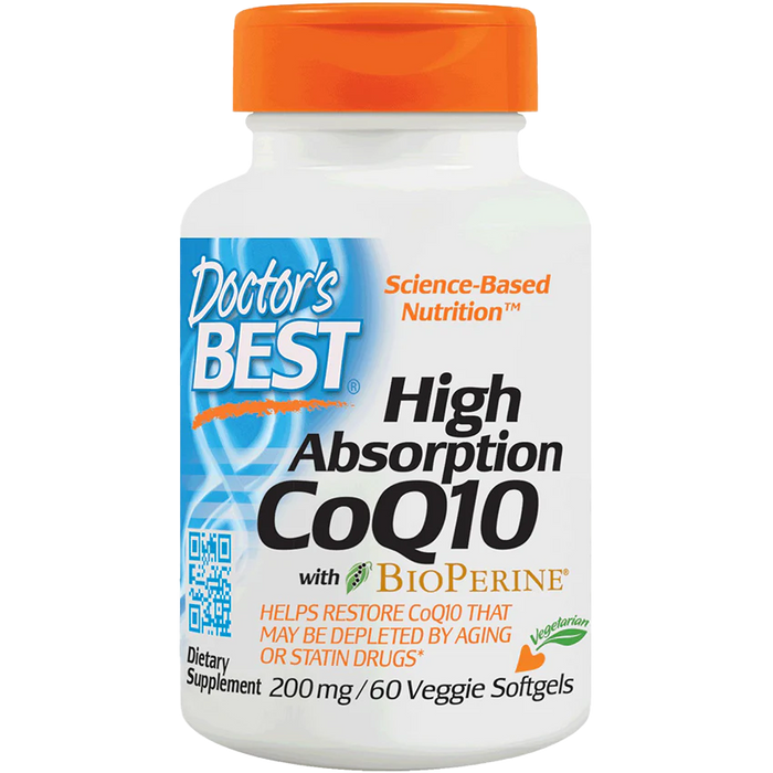 High Absorption CoQ-10 with BioPerine - Vegan - 200 MG (60 Vegetarian Softgels)