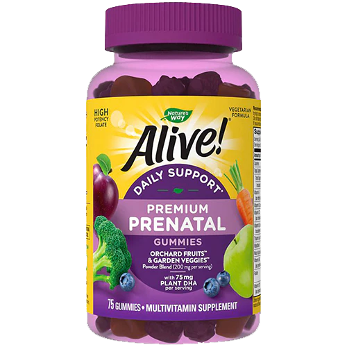 Alive! Prenatal Gummy Multivitamin - Fruit & Vegetable Blend (75 Gummies)