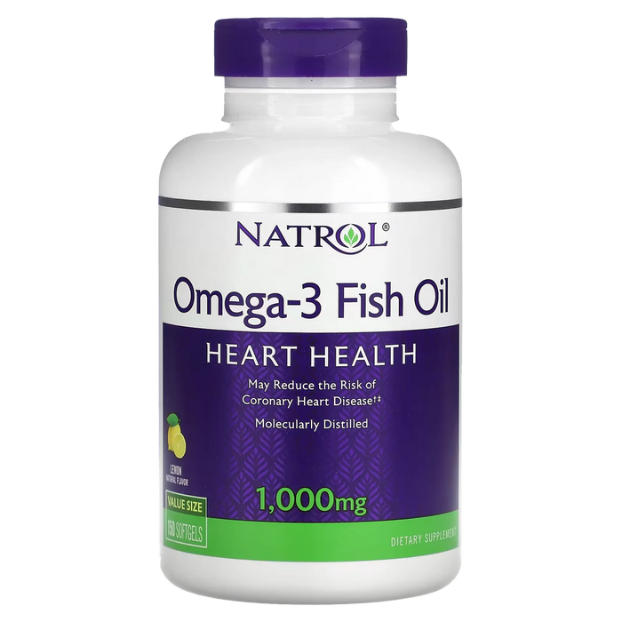 Omega 3 Fish Oil - Lemon - 1,000 MG (150 Softgels)