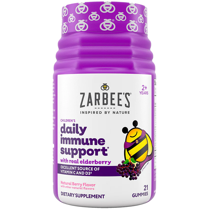 Children's Elderberry Immune Support with Vitamin C, Zinc & Real Elderberry - Natural Berry (21 Gummies)