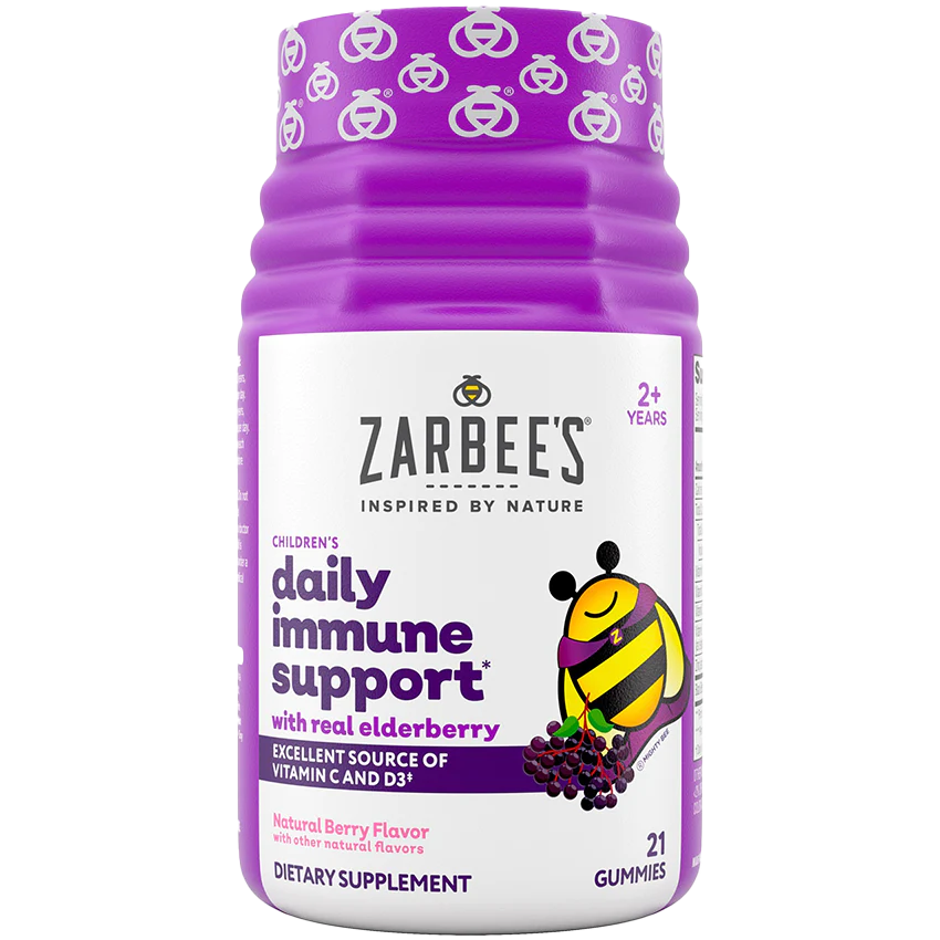 Children's Elderberry Immune Support with Vitamin C, Zinc & Real Elderberry - Natural Berry (21 Gummies)