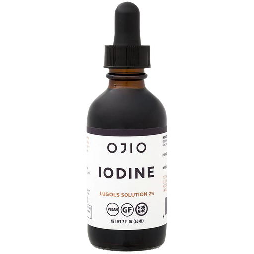 Ojio Iodine for Thyroid Support - Lugol's Solution 2% - Applied Topically (2 Fluid Ounces)