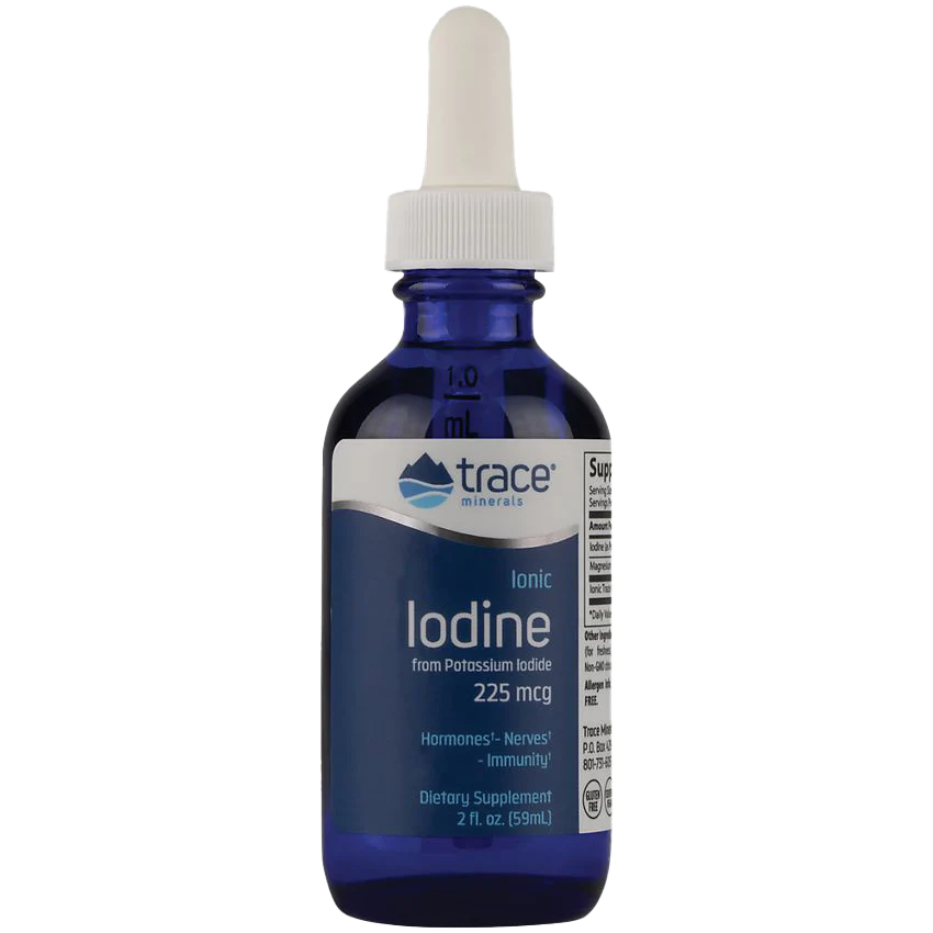 Ionic Iodine from Potassium Iodide - Supports Healthy Thyroid Function - 225mcg (2 Fl. Oz. / 295 Servings)