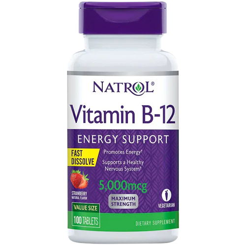 Vitamin B12 - Fast Dissolve Strawberry - 5,000 MCG (100 Tablets)