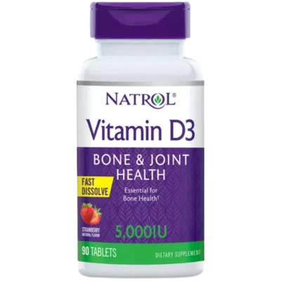 Vitamin D3 - Fast Dissolve - Strawberry - 5,000 IU (90 Tablets)