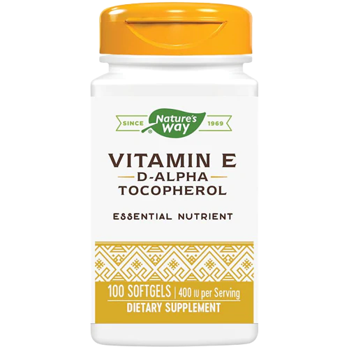 Vitamin E - D-Alpha Tocopherol - Essential Nutrient (100 Softgels)