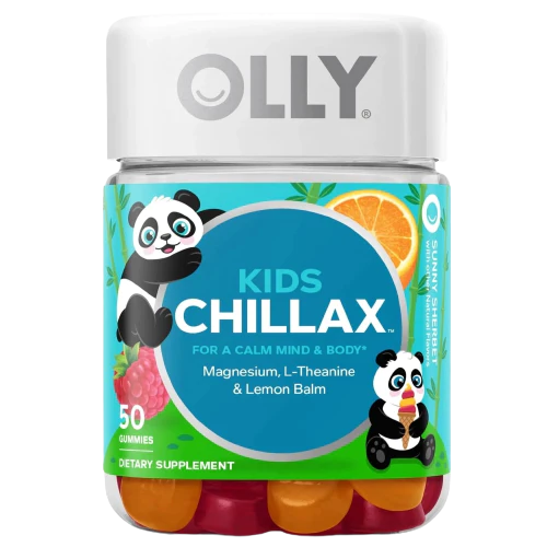 Kids Chillax Gummies with Magnesium - Supports Calm Mind & Body - Sunny Sherbet (50 Gummies)