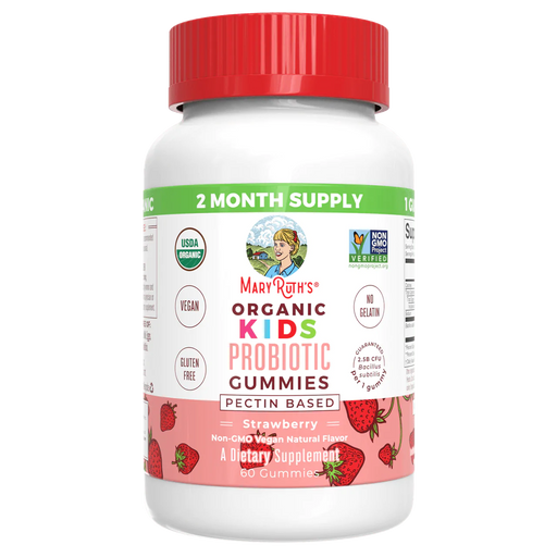 Organic Kids Probiotic Gummies - 2.5 Billion CFUs - Strawberry (60 Gummies)