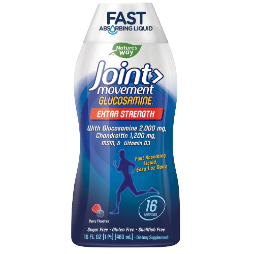 Joint Movement Liquid Glucosamine with Chondroitin MSM & Vitamin D3 - Extra Strength - Berry (16 Fluid Ounces)