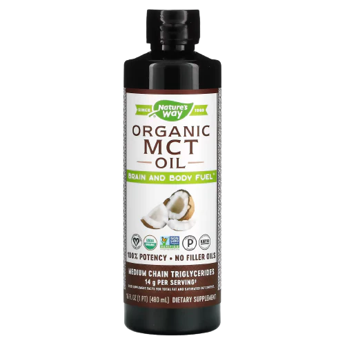 Organic MCT Oil from Coconut - 100% Potency (16 Fluid Ounces)