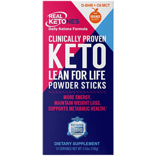 D-BHB + C8 MCT Keto Powder Sticks Supports Energy and Metabolic Health - Orange (10 Servings)