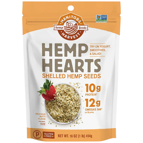 Hemp Hearts - Shelled Hemp Seeds with Delicious Nutty Flavor (16 Ounces)