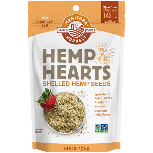 Hemp Hearts - Shelled Hemp Seeds with Delicious Nutty Flavor (8 Ounces)