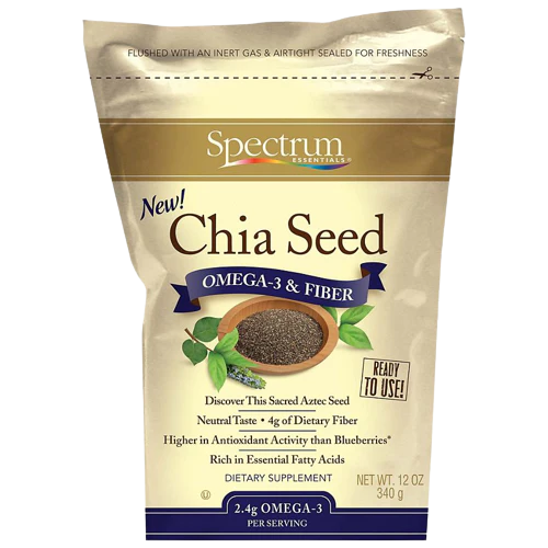 Chia Seed for Omega-3 & Fiber - Rich in Antioxidants (12 Ounces)