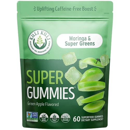 Moringa & Super Greens Superfood Gummies - SuperGummies - Green Apple (60 Gummies)