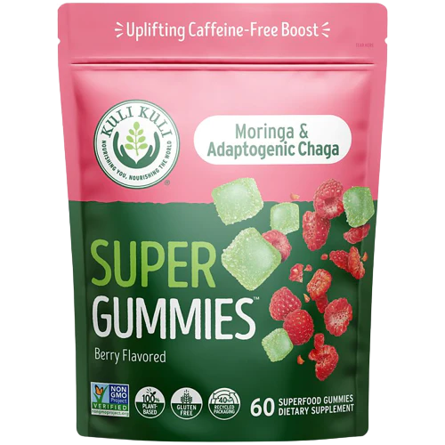 Moringa & Adaptogenic Chaga Superfood Gummies - SuperGummies - Berry (60 Gummies)