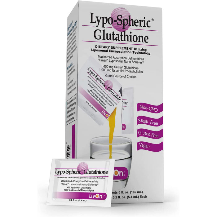 LivOn Laboratories Lypo–Spheric Glutathione - 30 Packets – 450 mg