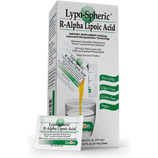 LivOn Laboratories Lypo–Spheric R–Alpha Lipoic Acid - 30 Packets – 226 mg