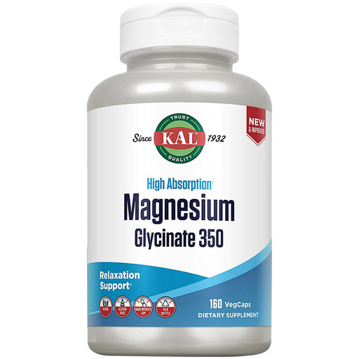 Magnesium Glycinate - High Absorption for Relaxation Support - 350 MG (160 Capsules)