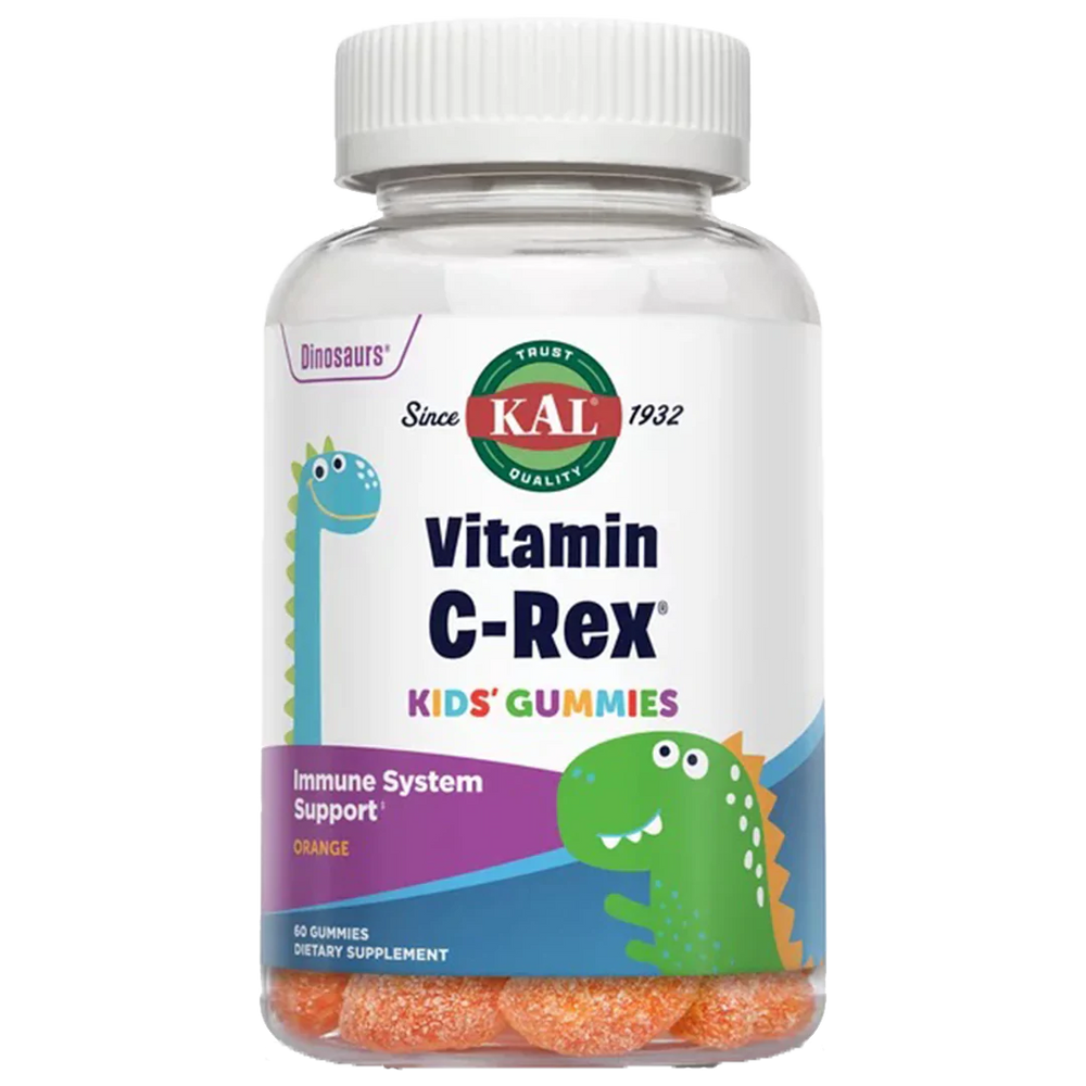 Vitamin C-Rex Kids' Gummies - Immune System Support - Orange (60 Gummies)