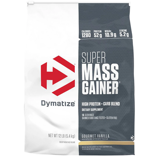 Super Mass Gainer High Protein & Carb Blend - Gourmet Vanilla (12 Lbs. / 16 Servings)