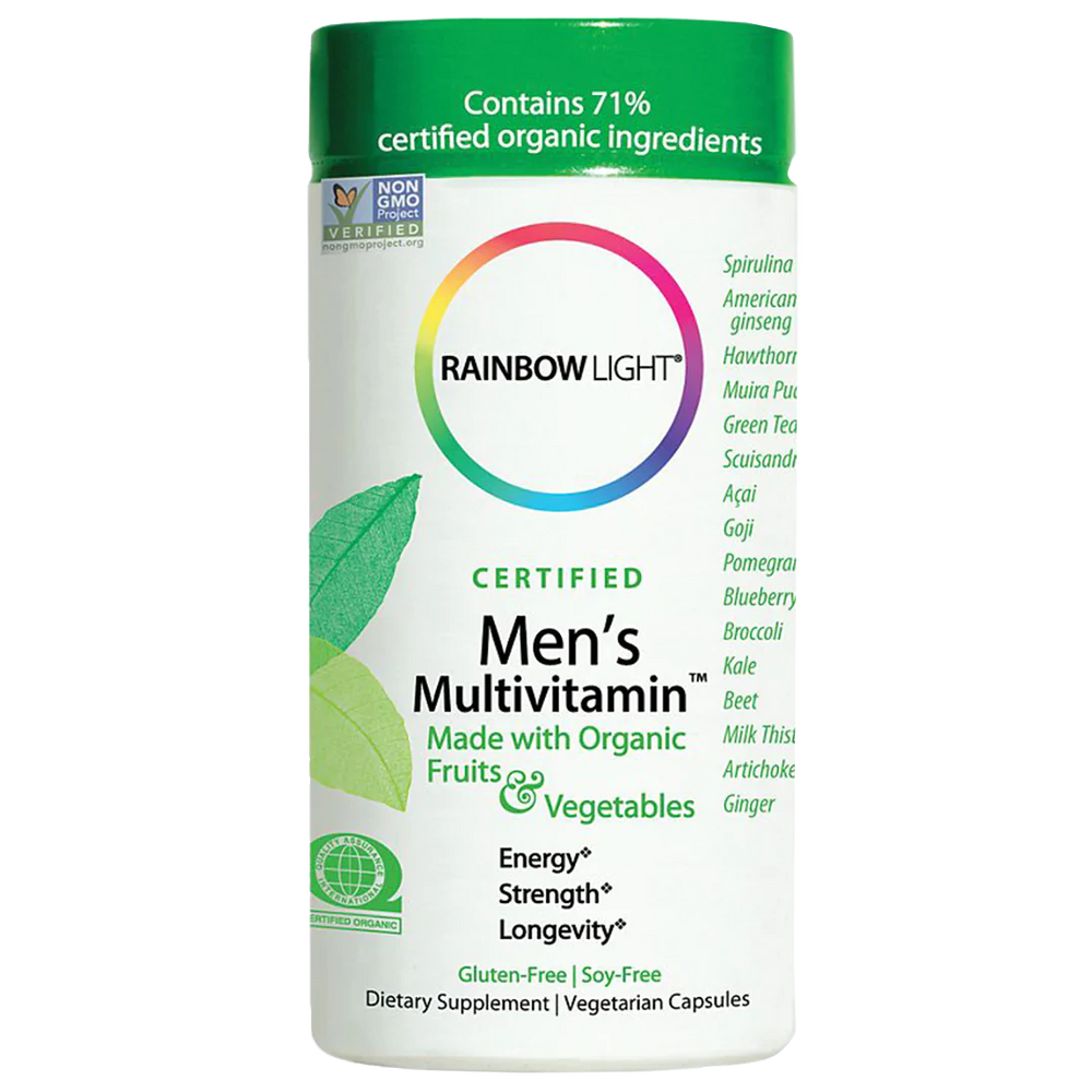 Organic Whole Food Multivitamin for Men (120 Vegetarian Capsules)