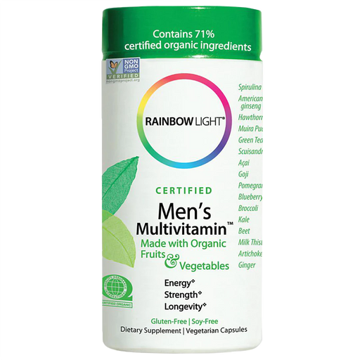 Organic Whole Food Multivitamin for Men (120 Vegetarian Capsules)