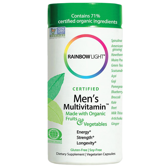 Organic Whole Food Multivitamin for Men (120 Vegetarian Capsules)