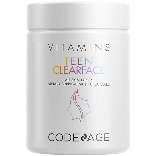 Teen Clearface - All Skin Types Multivitamin Supplement for Teenagers, Boys and Girls Aged 12-18 (60 Capsules)