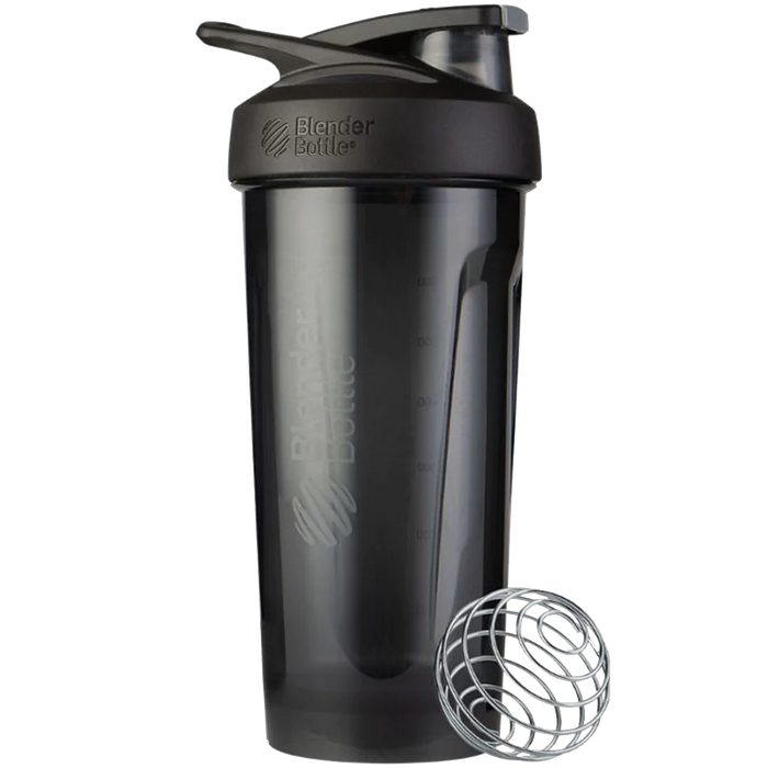 Strada Tritan Shaker Bottle with Wire Whisk BlenderBall - Black (28 fl oz.)